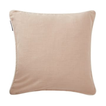 Sea Embroidered Recycled Cotton Putetrekk 50x50cm - Light Beige - Lexington