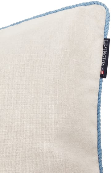 Sea Embroidered Recycled Cotton Putetrekk 50x50cm - White-beige - Lexington