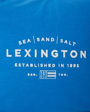 Sea Sand Salt Logo Embroidered putetrekk 50 x 50 cm - Blå-hvit - Lexington