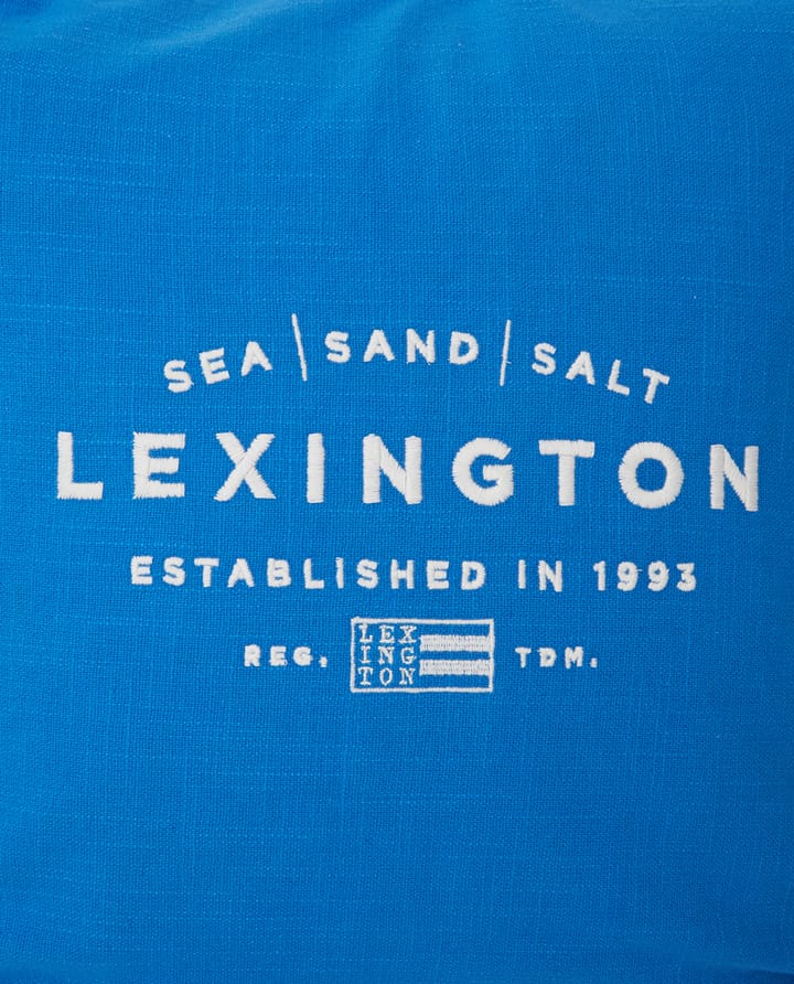 Sea Sand Salt Logo Embroidered putetrekk 50 x 50 cm - Blå-hvit - Lexington