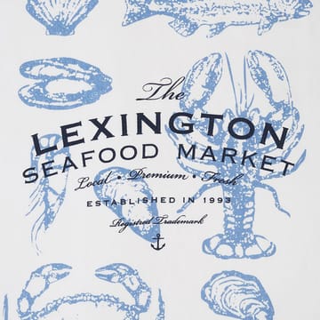 Seafood Twill kjøkkenhåndkle 50x70 cm - White-blue - Lexington