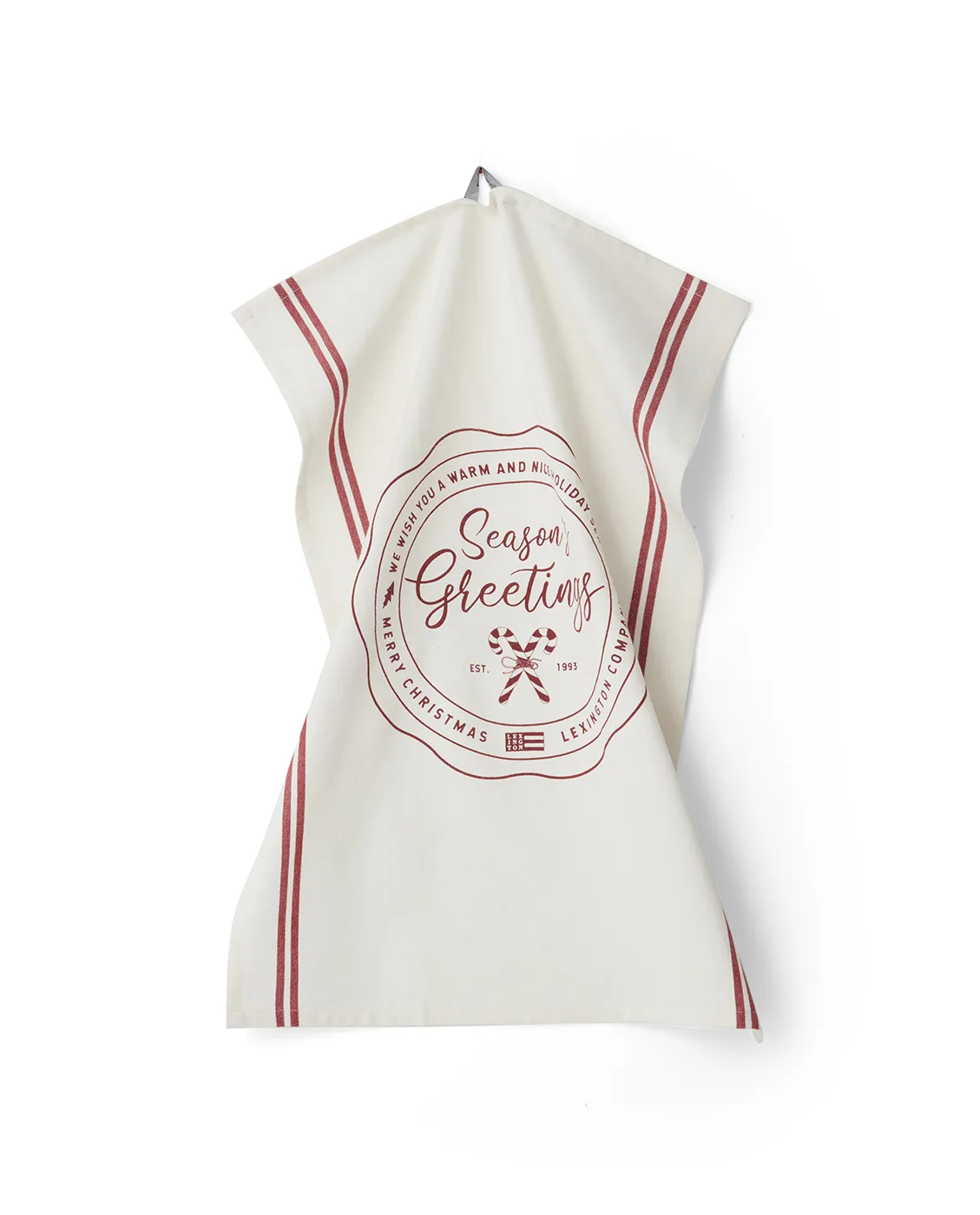 Seasons Greetings Printed kjøkkenhåndkle 50 x 70 cm, White-red Lexington