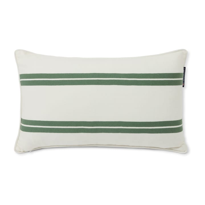 Side Striped pute small 30 x 50 cm - White-green - Lexington