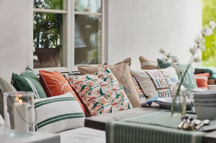 Side Striped pute small 30 x 50 cm - White-green - Lexington
