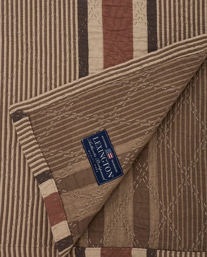 Side Striped Soft Quilted överkast 160x240 cm - Beige - Lexington