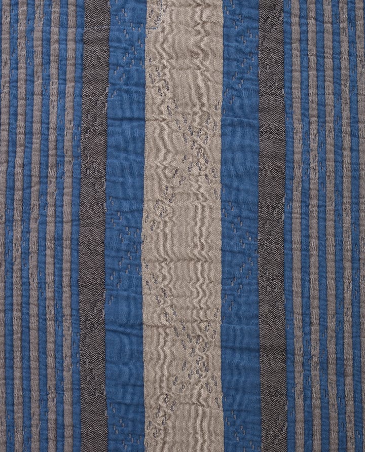 Side Striped Soft Quilted överkast 160x240 cm - Blue - Lexington