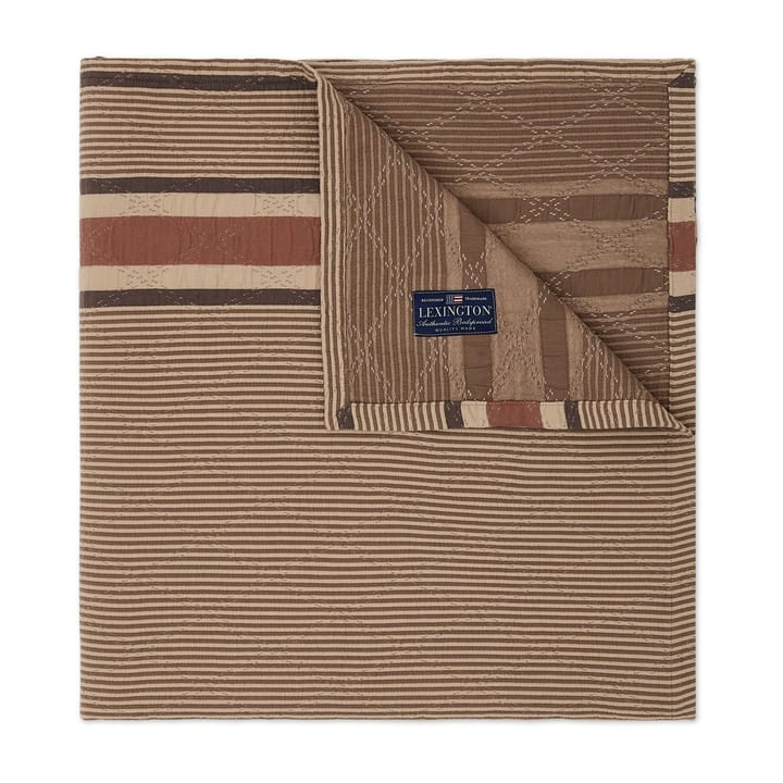 Side Striped Soft Quilted överkast 240x260 cm - Beige - Lexington