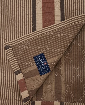 Side Striped Soft Quilted överkast 240x260 cm - Beige - Lexington