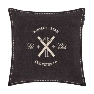 Ski Club økologisk bomull putetrekk - Navy-Light beige, 50x50 cm - Lexington