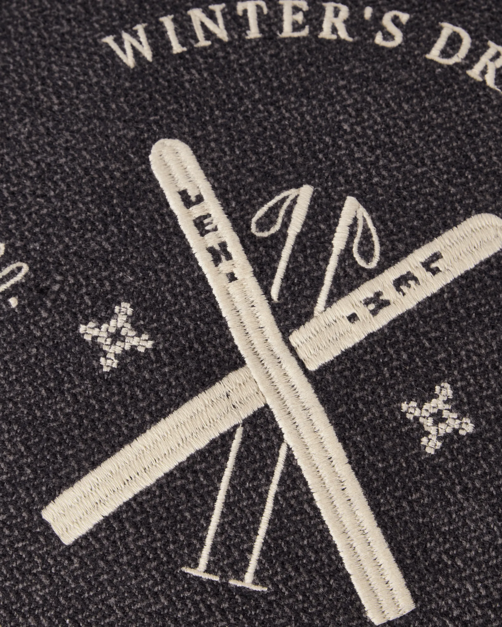Ski Club økologisk bomull putetrekk, Navy-Light beige, 50x50 cm Lexington