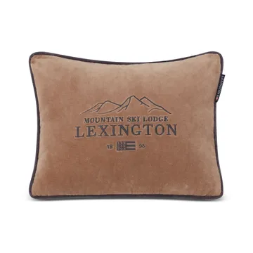 Ski Lodge Organic Cotton Velvet pute 30 x 40 cm - Beige-dark gray - Lexington