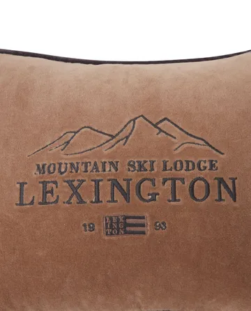 Ski Lodge Organic Cotton Velvet pute 30 x 40 cm - Beige-dark gray - Lexington