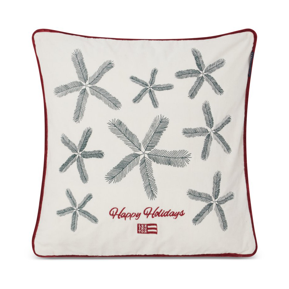 Bilde av Lexington Spruce Stars Org Cotton Velvet putetrekk 50 x 50 cm White-green-red