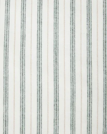 Stripe cotton flannel putetrekk - White-green-beige, 50x90 cm - Lexington