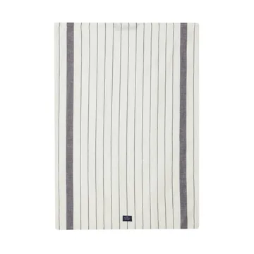 Striped Cotton Linen kjøkkenhåndkle 50 x 70 cm - White - Lexington