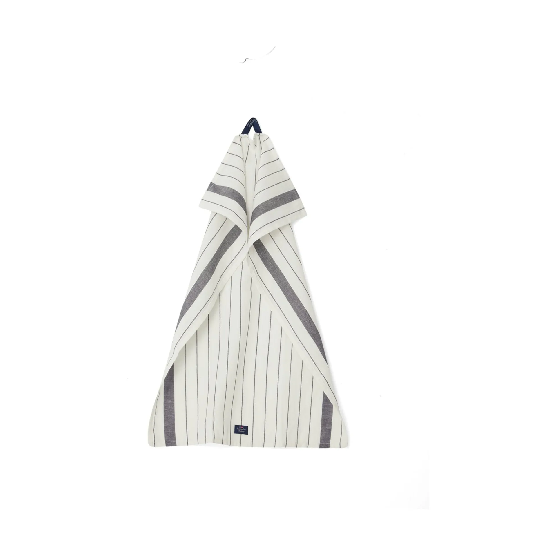 Striped Cotton Linen kjøkkenhåndkle 50 x 70 cm, White Lexington