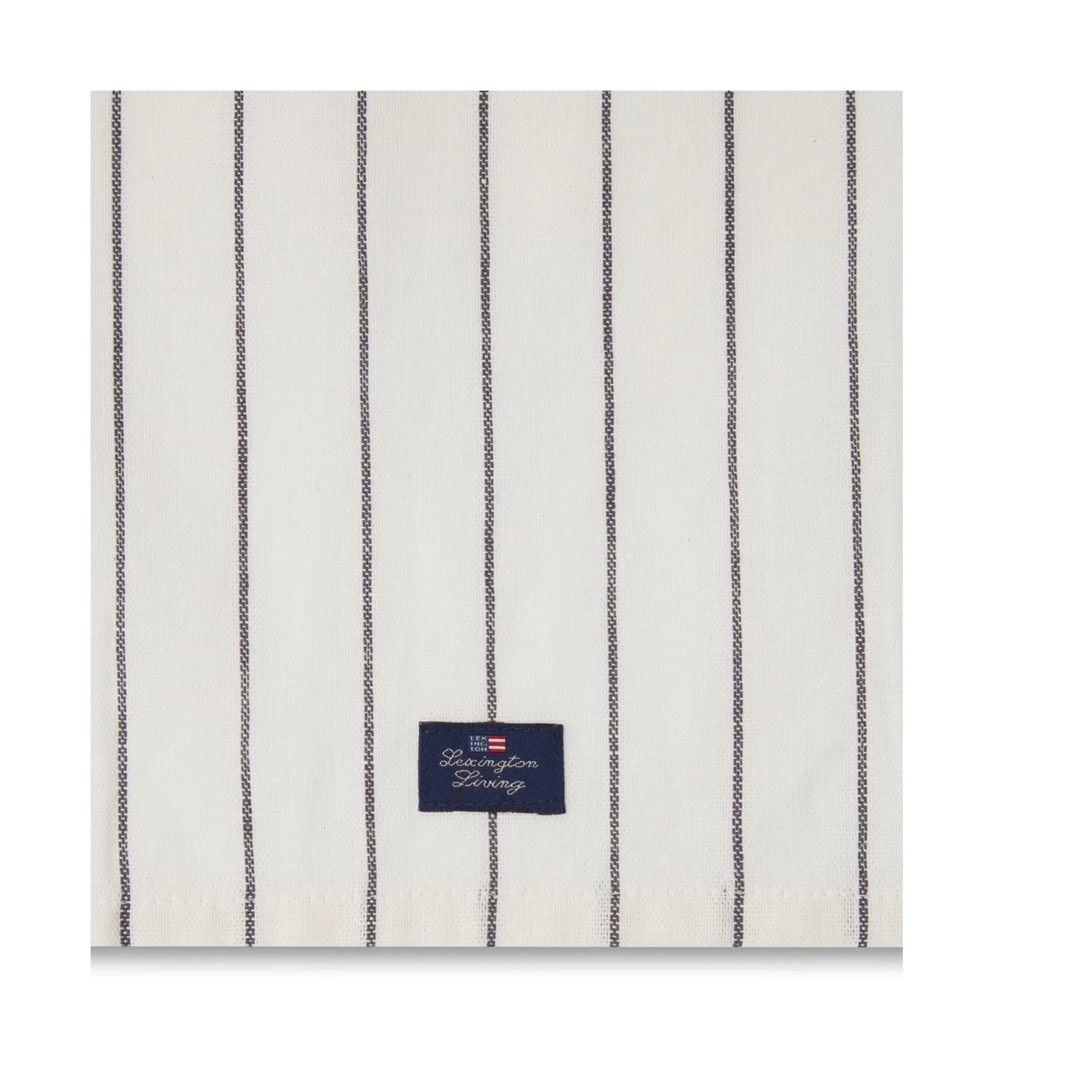 Striped Cotton Linen kjøkkenhåndkle 50 x 70 cm, White Lexington