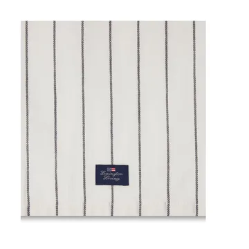 Striped Cotton Linen kjøkkenhåndkle 50 x 70 cm - White - Lexington