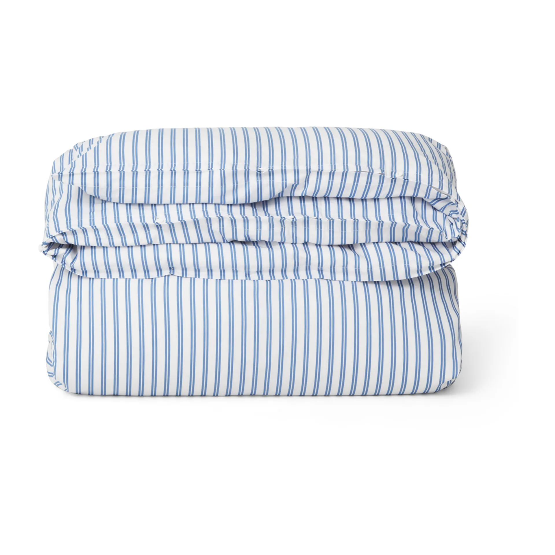 Striped Cotton Poplin dynetrekk 150 x 210 cm, Blå Lexington