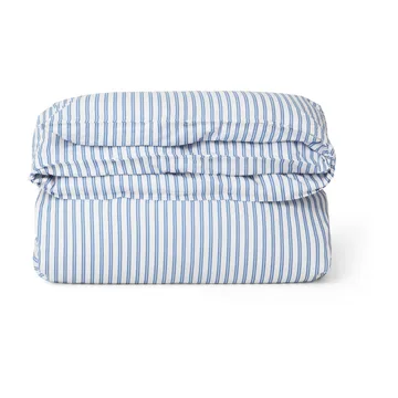 Striped Cotton Poplin dynetrekk 150 x 210 cm - Blå - Lexington