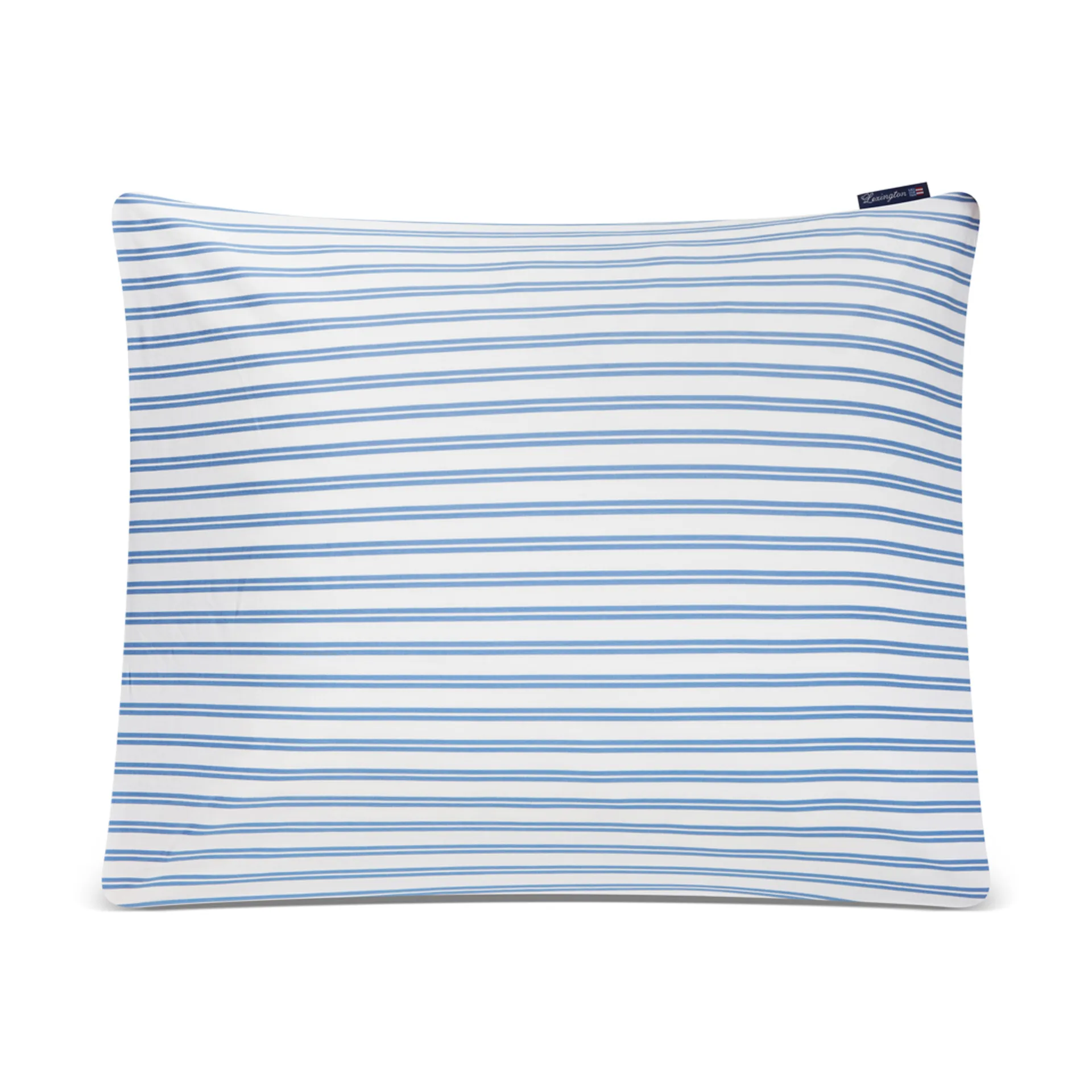 Striped Cotton Poplin putevar 50 x 60 cm, Blå Lexington