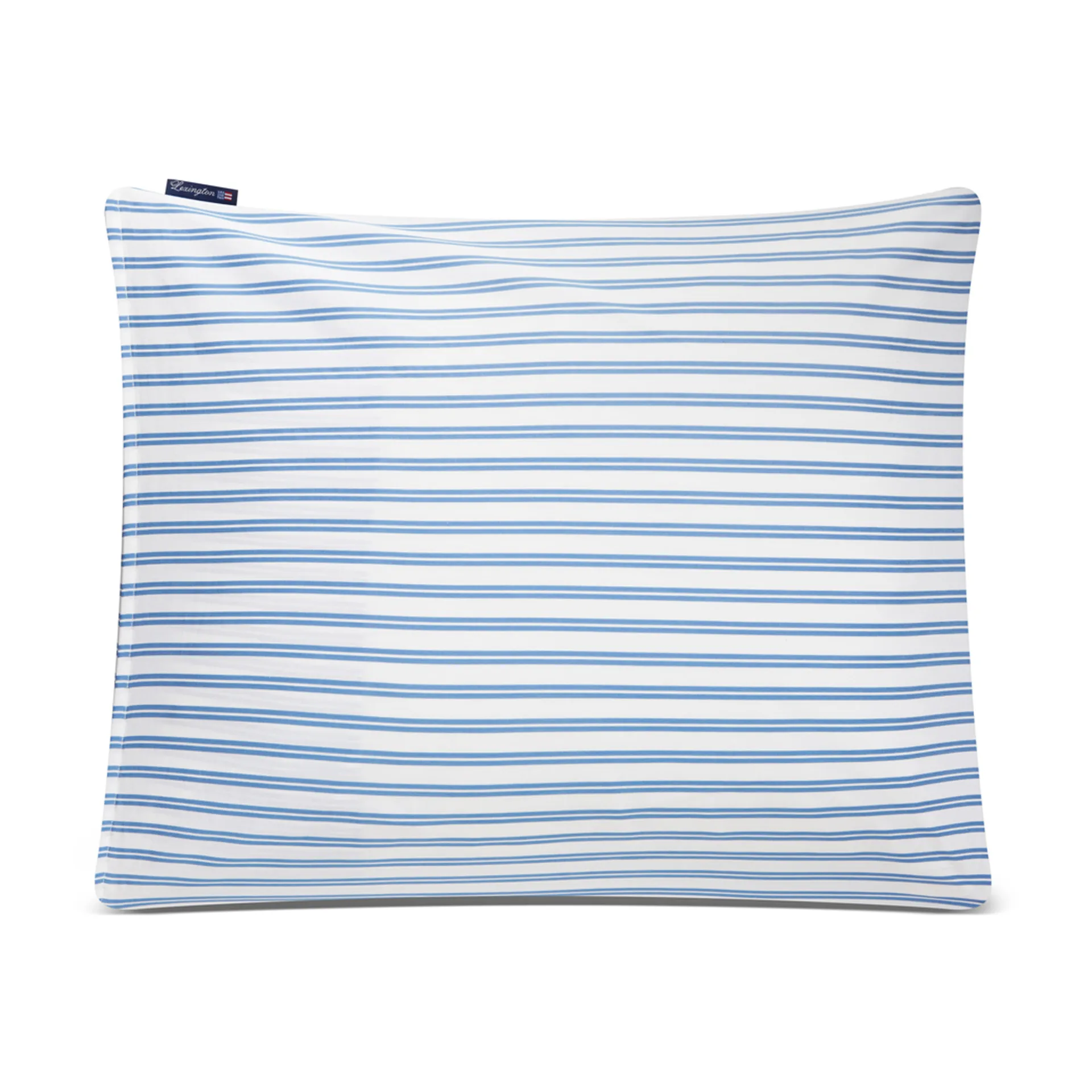 Striped Cotton Poplin putevar 50 x 60 cm, Blå Lexington