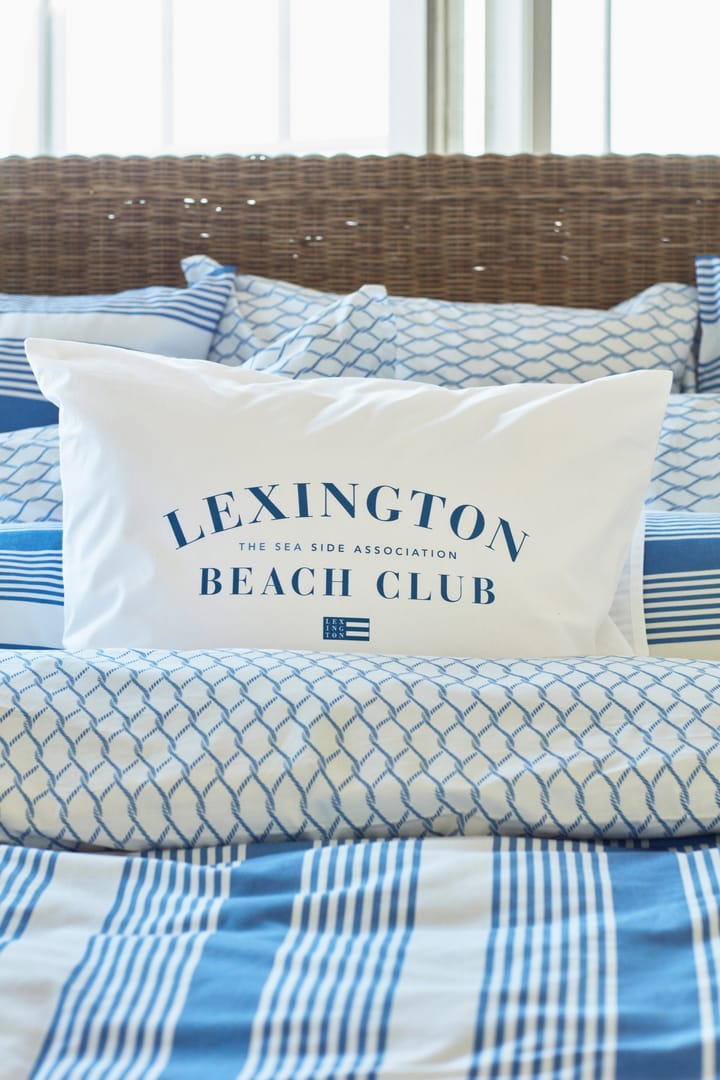 Striped Cotton Sateen sengesett 150 x 210 cm - Blå-hvit - Lexington