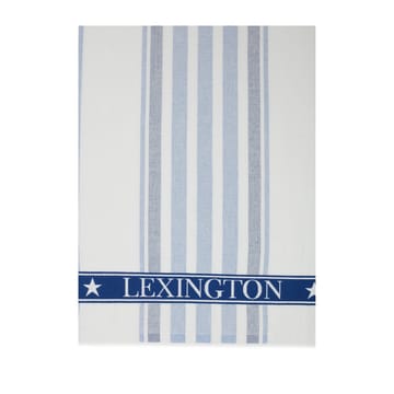 Striped Cotton Terry kjøkkenhåndkle 50 x 70 cm - White-blue - Lexington