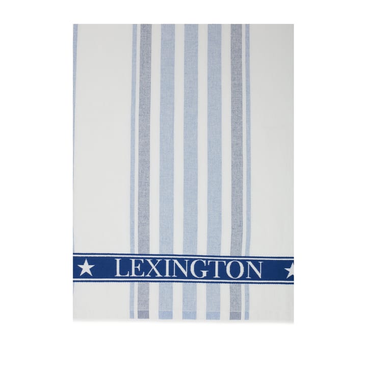 Striped Cotton Terry kjøkkenhåndkle 50 x 70 cm, White-blue Lexington