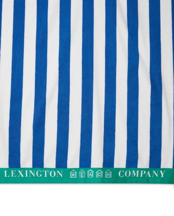 Striped Cotton Terry strandhåndkle 100 x 180 cm - Blå-hvit-grønn - Lexington