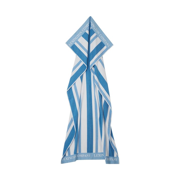 Striped Cotton Terry strandhåndkle 100 x 180 cm - Blue - Lexington