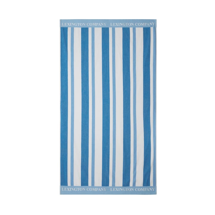 Striped Cotton Terry strandhåndkle 100 x 180 cm - Blue - Lexington