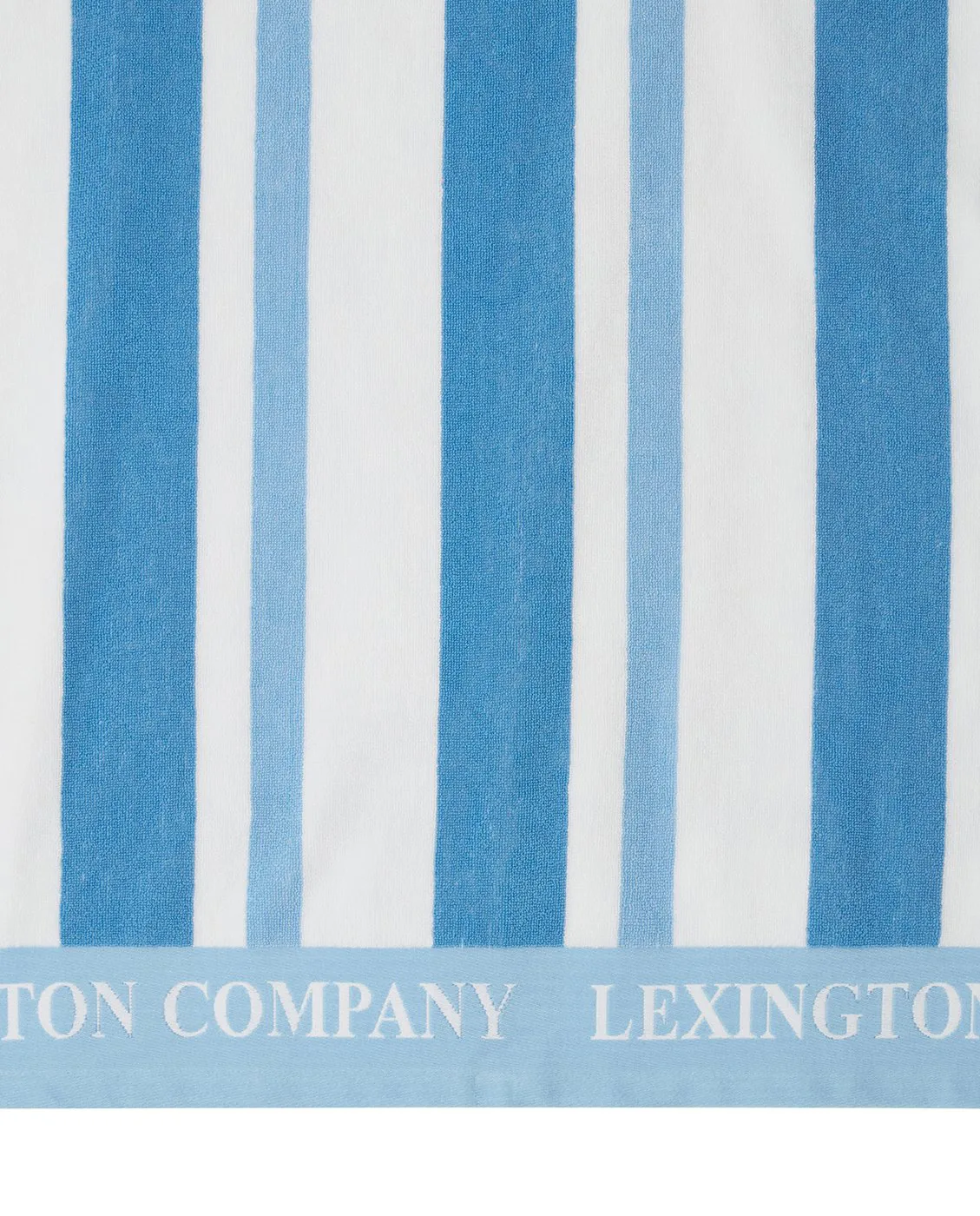 Striped Cotton Terry strandhåndkle 100 x 180 cm, Blue Lexington
