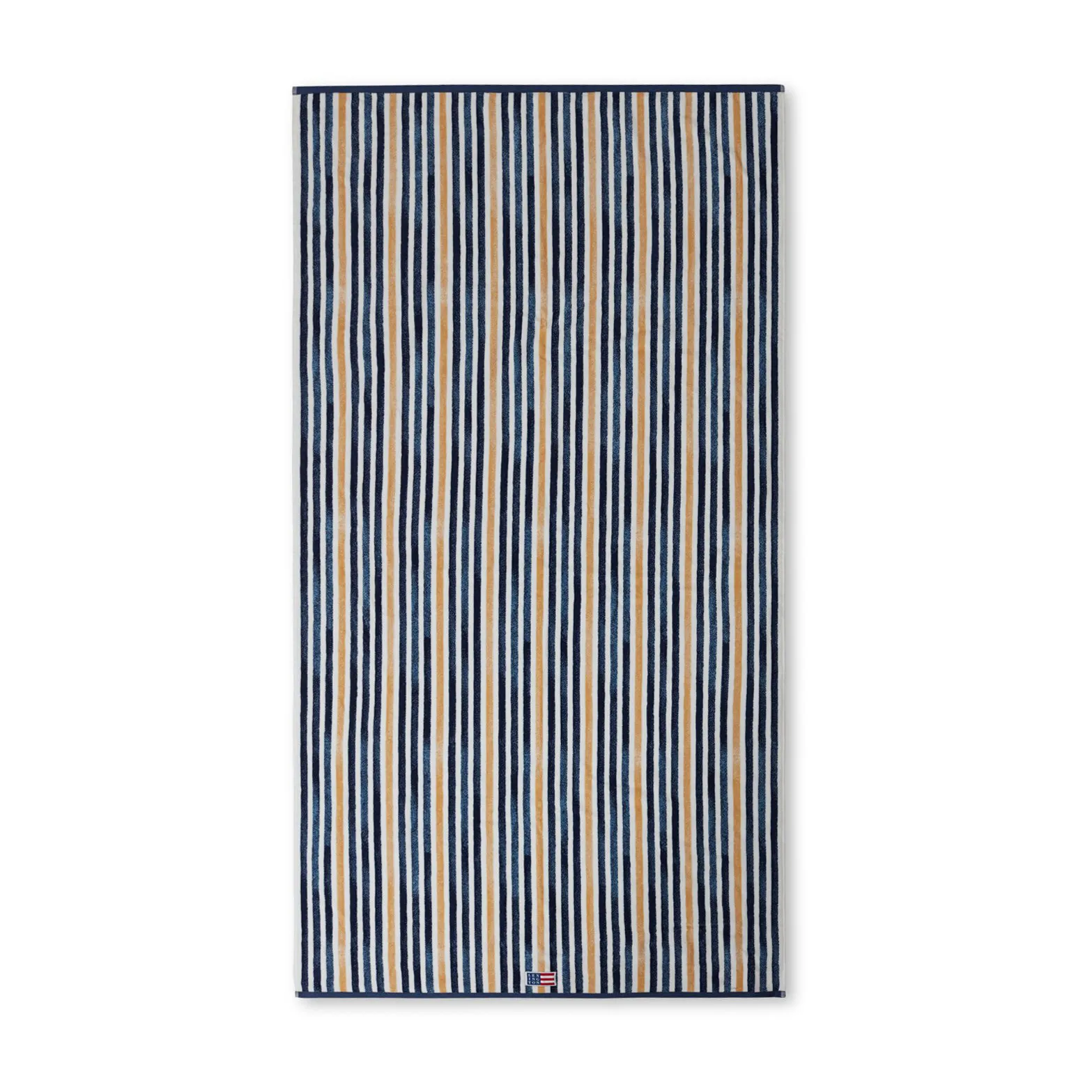 Striped Cotton Velour badehåndkle 100 x 180 cm, Blue-white-oat Lexington