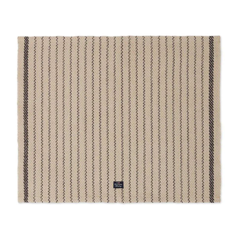 Striped Jute Cotton bordstablett 40x50 cm, Beige-dark gray Lexington