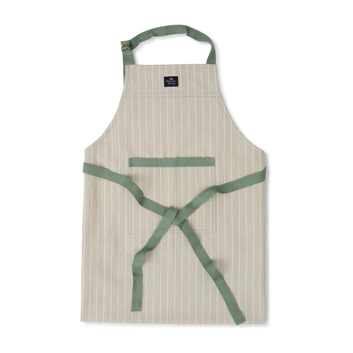 Striped Linen Cotton forkle - Beige-white-green - Lexington
