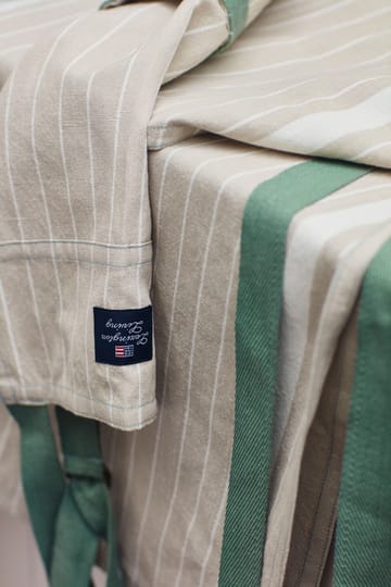 Striped Linen Cotton forkle - Beige-white-green - Lexington
