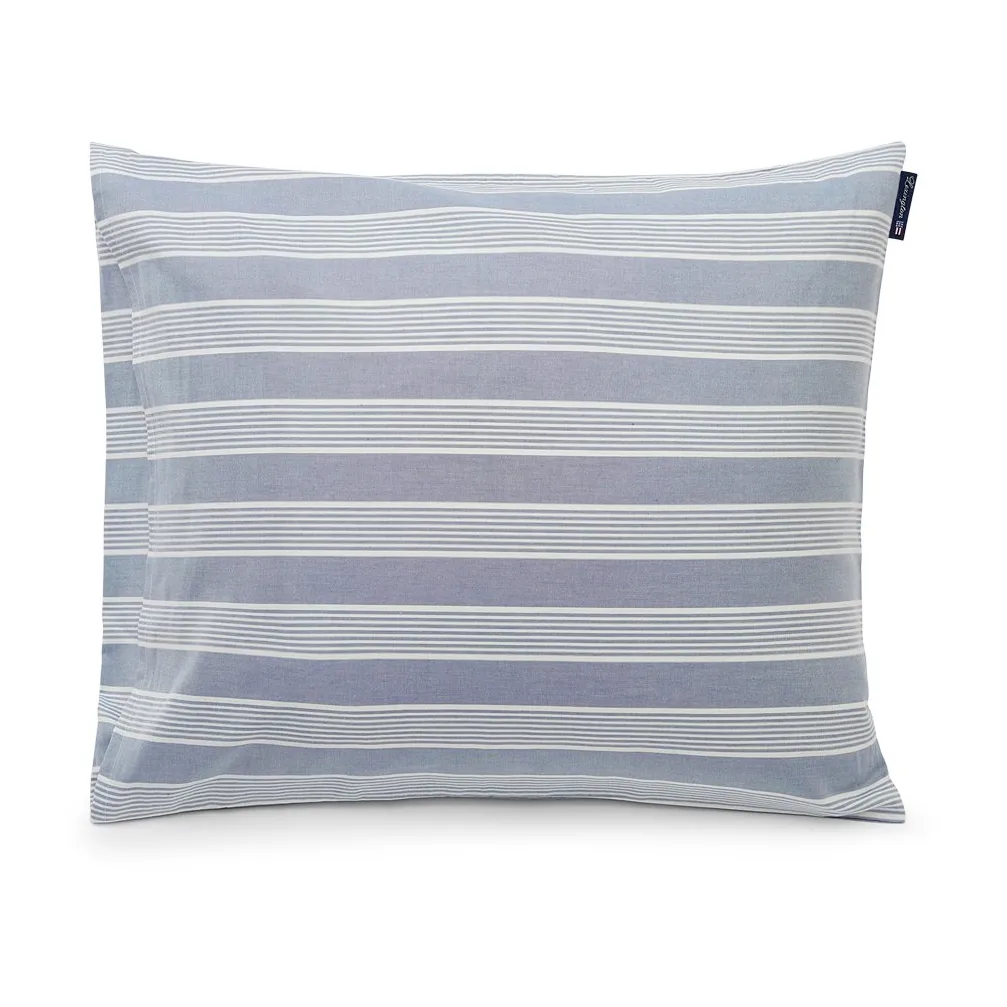 Striped Lyocell Cotton örngott 50x60 cm, Blue-white Lexington
