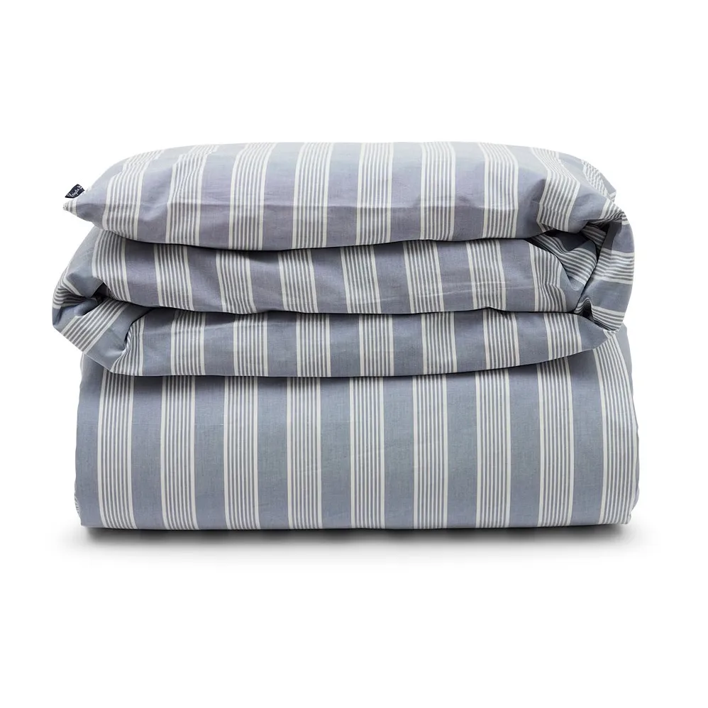Striped Lyocell Cotton påslakan 150x210 cm, Blue-white Lexington