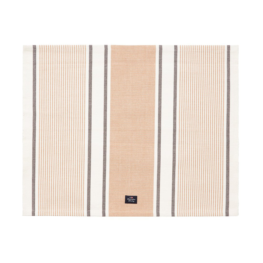 Lexington Striped Organic Cotton bordbrikke 40x50 cm Beige