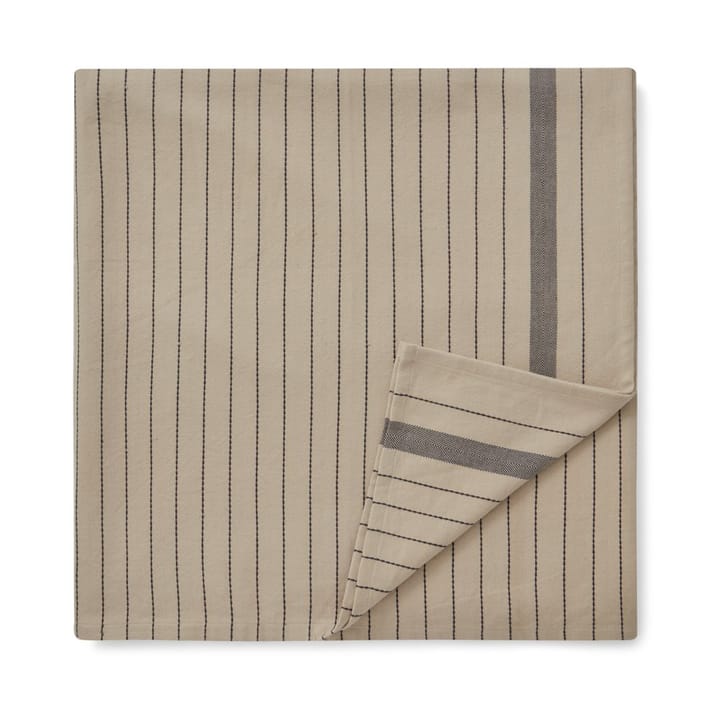 Striped Organic Cotton duk 150 x 250 cm - Beige-dark gray - Lexington