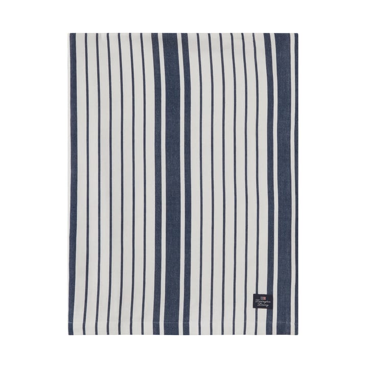 Striped Organic Cotton duk 150 x 350 cm - Navy - Lexington