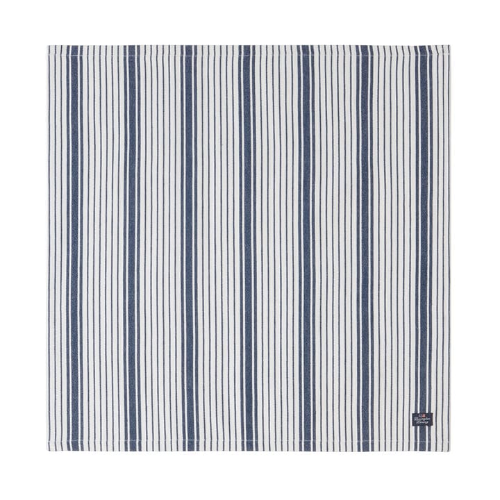 Striped Organic Cotton serviett 50x50 cm, Navy Lexington