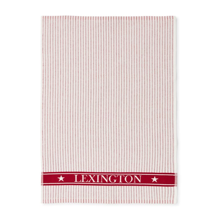 Striped Organic Cotton Terry kjøkkenhåndkle 50x70 cm - Rød-hvit - Lexington