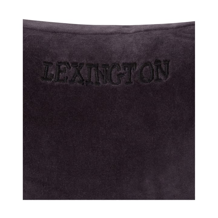 Striped Organic Cotton Velvet pute 30 x 40 cm, Dark gray-light beige Lexington