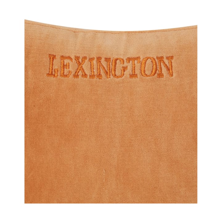 Striped Organic Cotton Velvet pute 30 x 40 cm - Mustard-light beige - Lexington