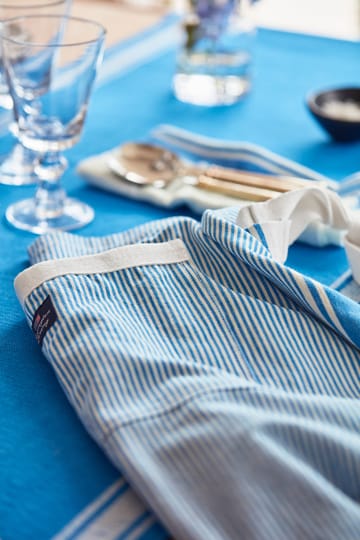 Striped Oxford BBQ forkle 85 x 80 cm - Blå-hvit - Lexington