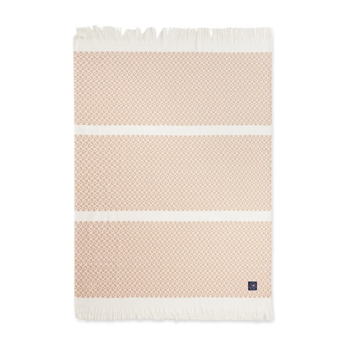 Striped Structured Recycled bomullspledd 130 x 170 cm
, Beige-hvit Lexington