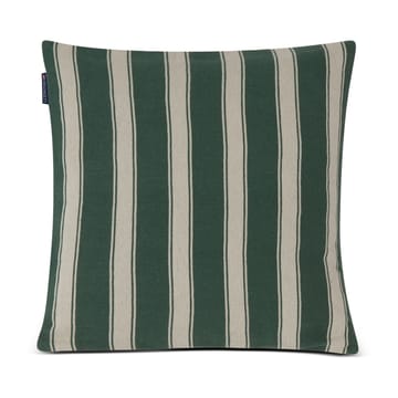 Structured Striped Linen Cotton putetrekk 50 x 50 cm - Green-beige - Lexington