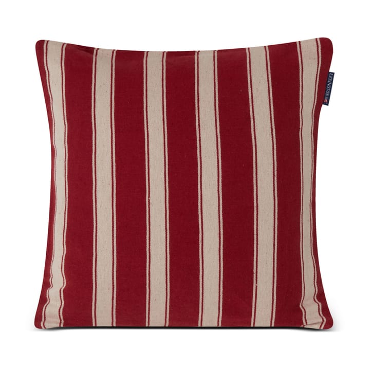 Structured Striped Linen Cotton putetrekk 50 x 50 cm - Red-beige - Lexington